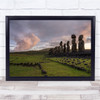 Statues Dawn Head Easter historical landscape Wall Art Print