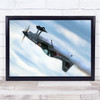 Airplane Aircraft Flight Action Aerial Above Wall Art Print