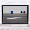 architecture side of the road chairs waiting Wall Art Print