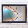 Dreamy Abstract lights Blue and white circle Wall Art Print