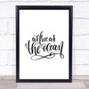 Free As Ocean Quote Print Poster Typography Word Art Picture Free As Ocean Quote Print Poster Typography Word Art Picture