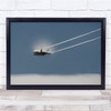 Jet Fighter Contrails Smoke Cloud Clouds Sky Wall Art Print