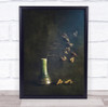 Light Moonlight Night Dark Vase Plant Sonata Wall Art Print