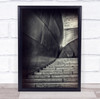 The Hall brick stairs curved walk reflection Wall Art Print