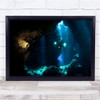 Underwater Diver Red Sea Lamos Cave Explorer Wall Art Print