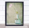 A Quiet Summer Day vintage pink flower vase Wall Art Print