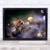 Dunia Yang Indah close up butterfly flowers Wall Art Print