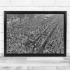 Festival Crowd Trains Weekend Black & White Wall Art Print