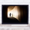 In The Light Child to Darkness tunnel eerie Wall Art Print