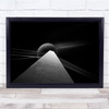 Landscape Black White Suspension Bridge UFO Wall Art Print