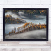 Landscape Fog Haze Autumn Fall Trees Forest Wall Art Print