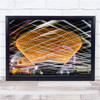 Light Overlap orange cones white lines city Wall Art Print