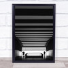 Some Tales Wait Shy building stripes people Wall Art Print