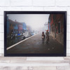 Street River Bank Canal Water Village Urban Wall Art Print