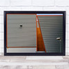 symmetry Lines Geometric Shapes Orange Grey Wall Art Print