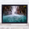 Zhu Stirling waterfalls Along Milford Sound Wall Art Print