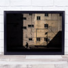 Abandoned flat buildings shadow silhouette Wall Art Print