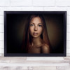 Beautiful woman Topless straight hair pose Wall Art Print