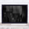 Dark Hours blurred buildings Black & White Wall Art Print