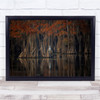 Landscape Bird Reflection In Tranquil Lake Wall Art Print
