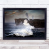 nature Coastal crashing Waves Shore Cliffs Wall Art Print