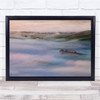 Sinking Foggy Town houses fields landscape Wall Art Print