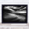 The Storm landscape black and white clouds Wall Art Print