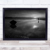 To The Old Way beach sea reflection person Wall Art Print
