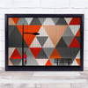 Abstract Lamp Bench Man Waiting Triangles Wall Art Print