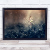 Butterfly On The Mushroom droplets animal Wall Art Print