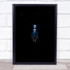 Mars Attack starry night octopus floating Wall Art Print