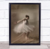 Portrait Of Dance ballet ballerina blurry Wall Art Print