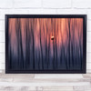 Trees Sunset Sun Nest Winter Dusk Rest On Wall Art Print