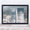 Abstract architecture Transparent houses Wall Art Print