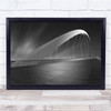Bridge Black & White Modern Architecture Wall Art Print
