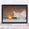 De-Icing plane airport vehicle transport Wall Art Print