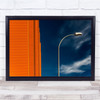 Forms lamp post orange wall architecture Wall Art Print