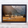 Mountains Trees Field Slovenia Road Park Wall Art Print