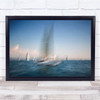 Sailing Sea Boats boats and sails blurry Wall Art Print