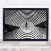 Stairs Circlular person central handrail Wall Art Print