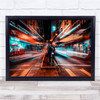 Street Colors Light Trails long exposure Wall Art Print