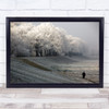 Winter Walk Cold Poland Frozen Man Alone Wall Art Print
