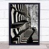 abstract building cityscape man on edge Wall Art Print