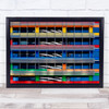 Colourful building windows architecture Wall Art Print