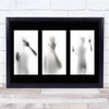 Hands Against Window White Black Prints Wall Art Print