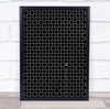 Intruder square pattern black and white Wall Art Print