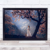 Lady Blossom Tree Nature Outdoors Light Wall Art Print