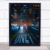 Only Grand Central city night buildings Wall Art Print