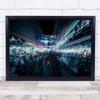 Shopping Crowd people blurry night time Wall Art Print