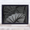The Spiral Staircase Metal architecture Wall Art Print